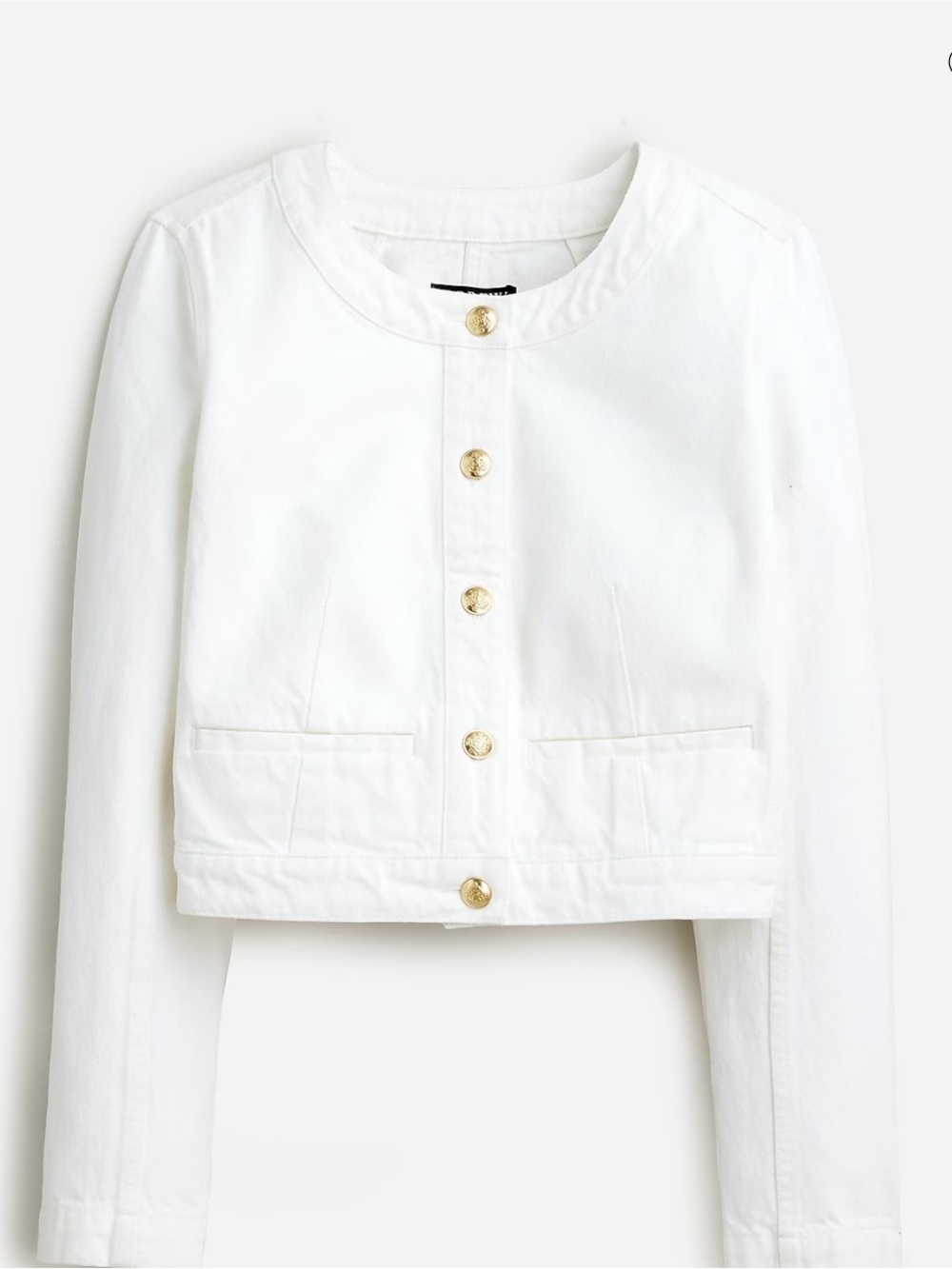 JCrew Louisa lady jacket in white denim size 8P